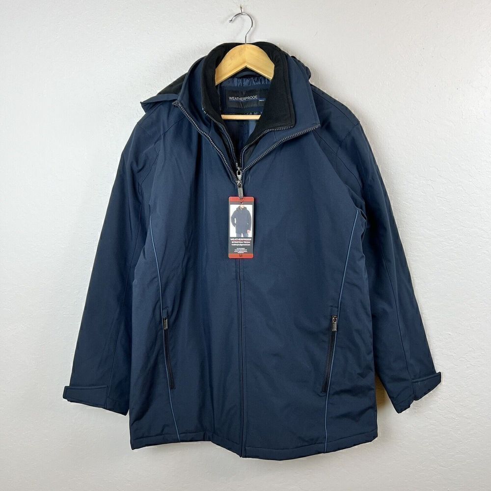 NWT Weatherproof Men’s Ultra Tech Jacket BLUE  Size M